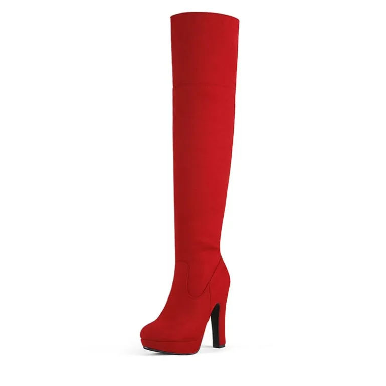 Thigh High Chunky Platform Boots