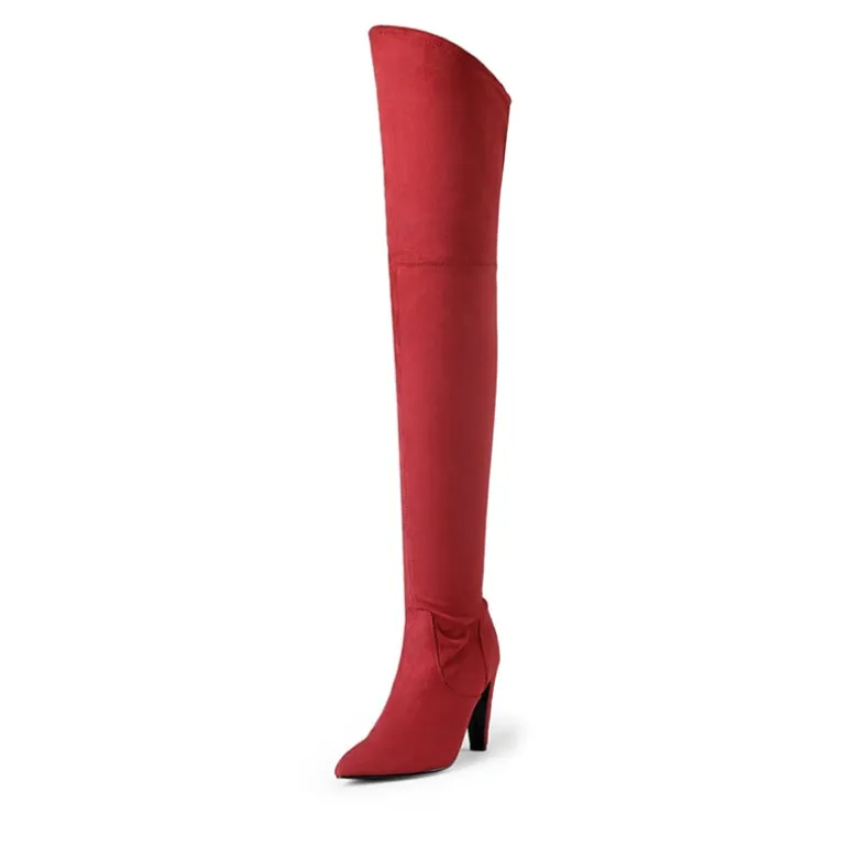 Thigh High Heeled Boots
