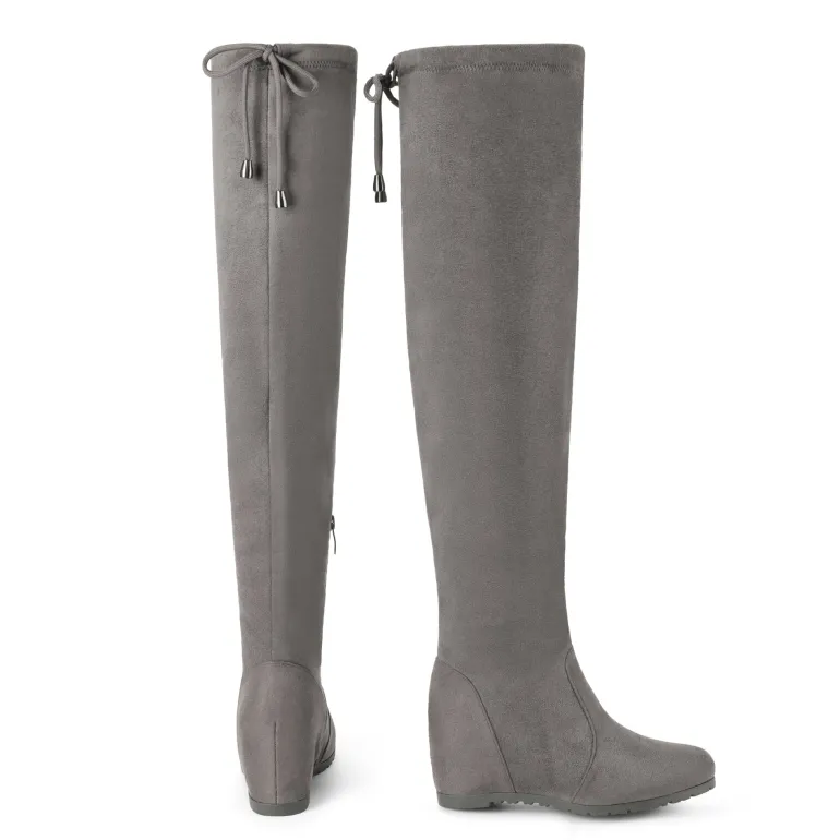 Thigh High Wedges Boots