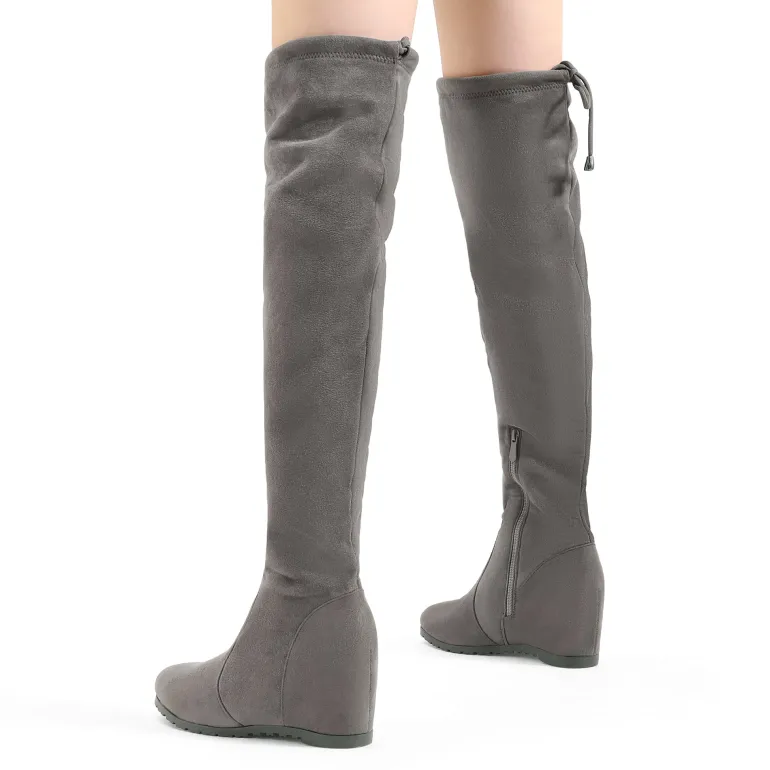 Thigh High Wedges Boots
