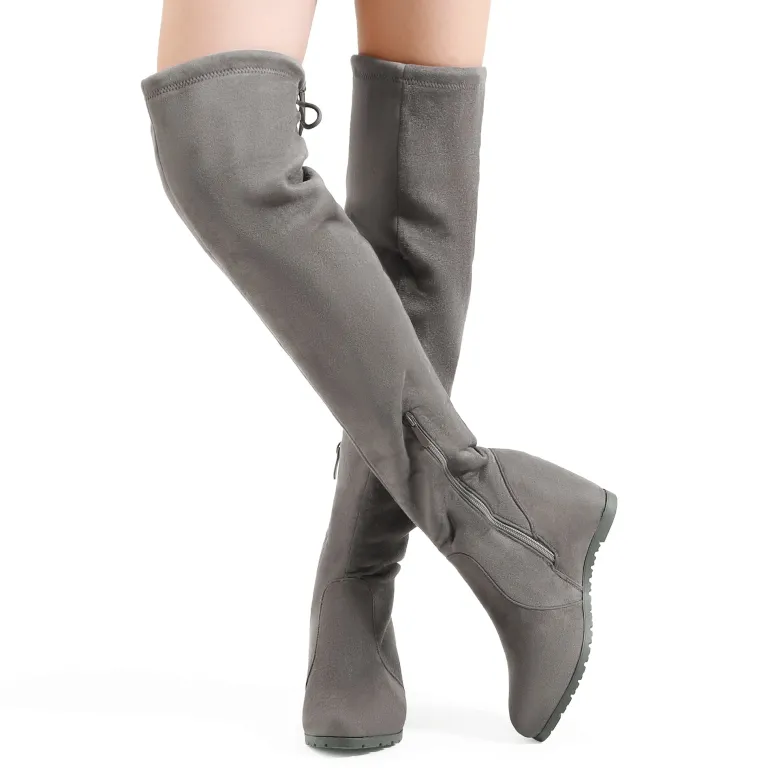 Thigh High Wedges Boots