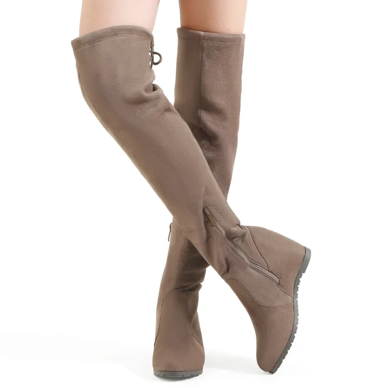 Thigh High Wedges Boots
