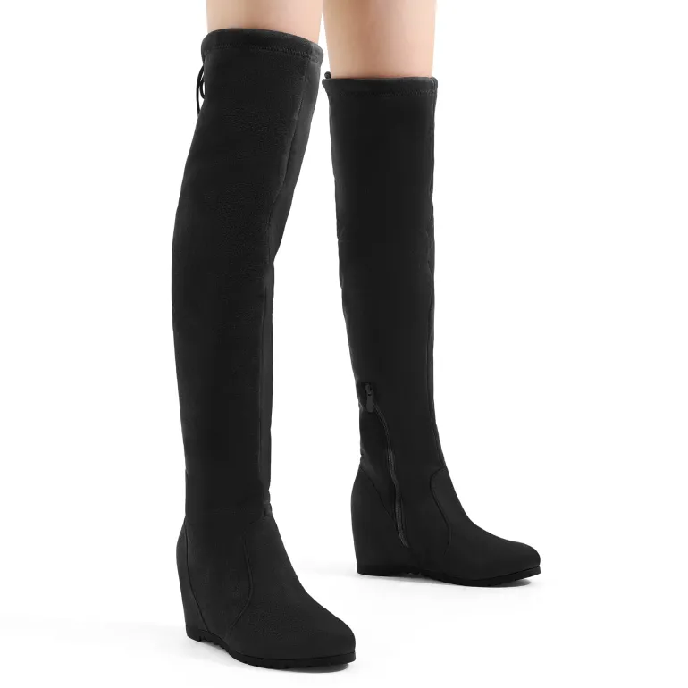 Thigh High Wedges Boots