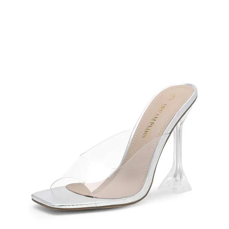 Transparent Stiletto Heel Sandals