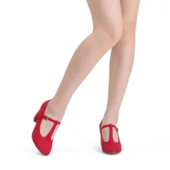 T-Strap Mary Jane Pumps with Chunky Heel