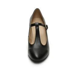 T-Strap Mary Jane Pumps with Chunky Heel