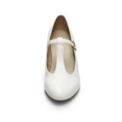 T-Strap Mary Jane Pumps with Chunky Heel