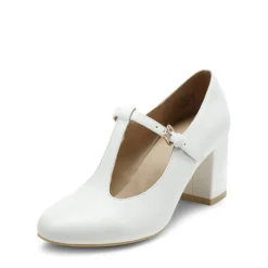 T-Strap Mary Jane Pumps with Chunky Heel