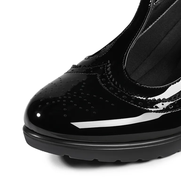 T-Strap Round Toe Pumps