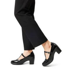 T-Strap Round Toe Pumps