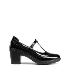 T-Strap Round Toe Pumps