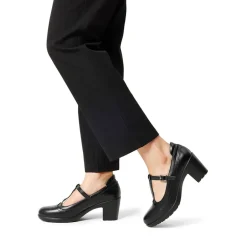 T-Strap Round Toe Pumps