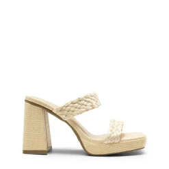 Two Braided Strap Platform Heels