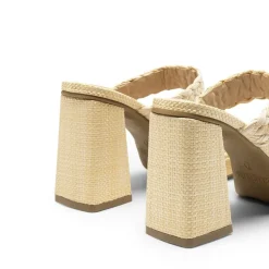 Two Braided Strap Platform Heels