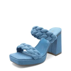 Two Braided Strap Platform Heels