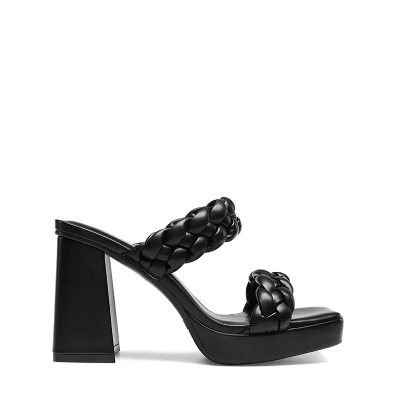 Two Braided Strap Platform Heels