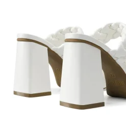 Two Braided Strap Platform Heels