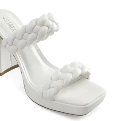 Two Braided Strap Platform Heels