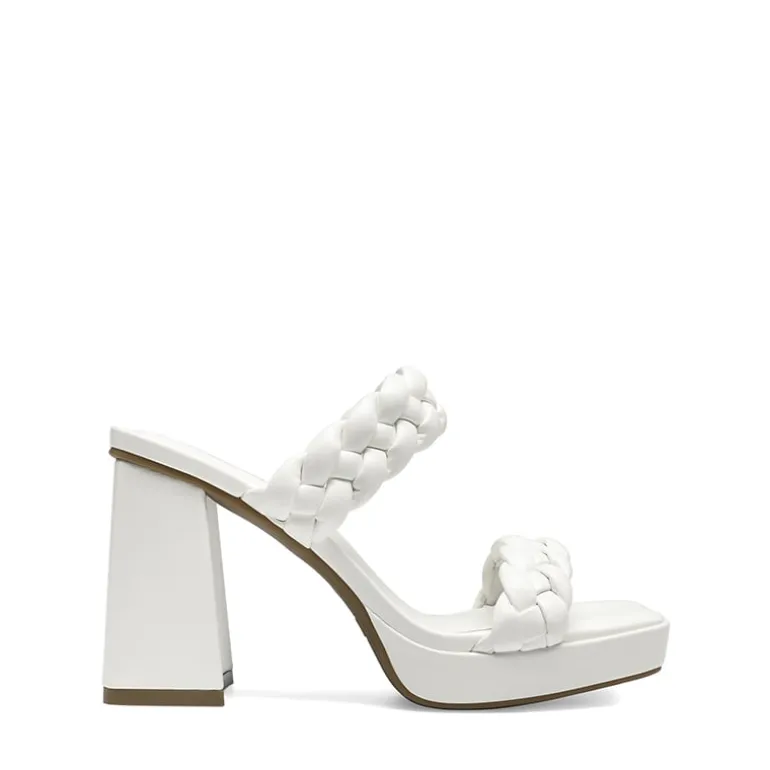 Two Braided Strap Platform Heels