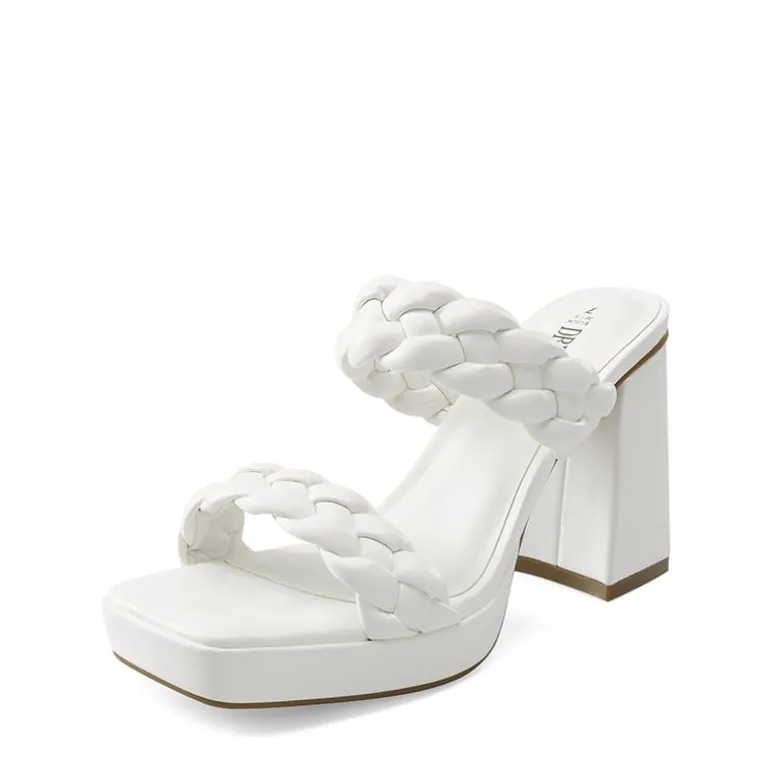 Two Braided Strap Platform Heels
