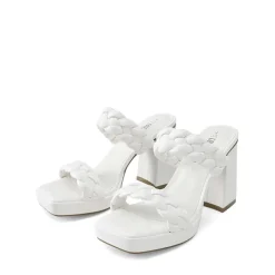 Two Braided Strap Platform Heels