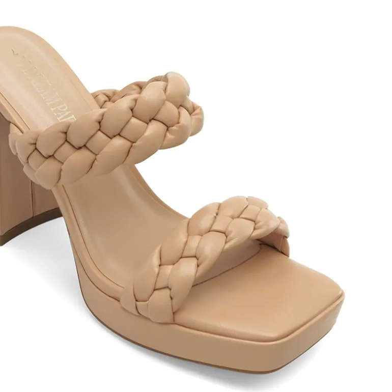 Two Braided Strap Platform Heels