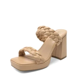 Two Braided Strap Platform Heels