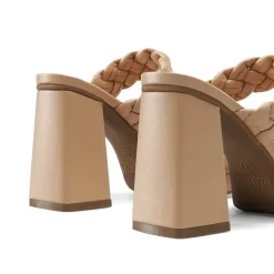 Two Braided Strap Platform Heels