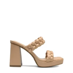 Two Braided Strap Platform Heels