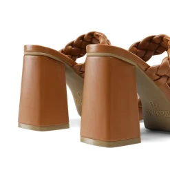 Two Braided Strap Platform Heels