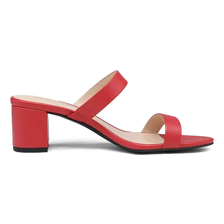 Two Strap Chunky Heel Sandals