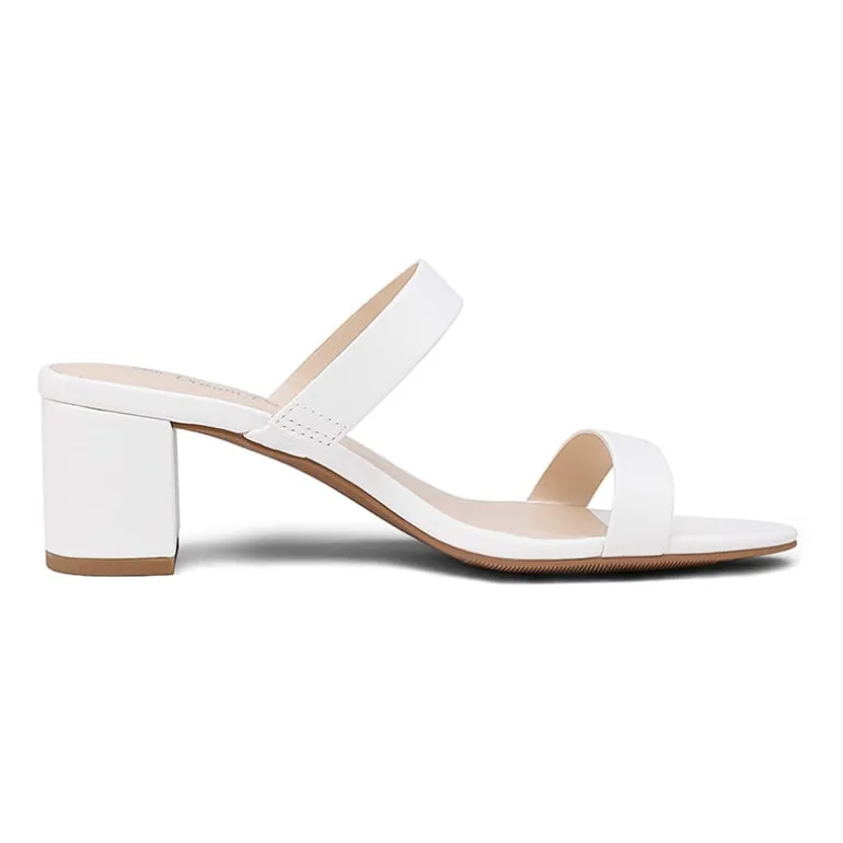Two Strap Chunky Heel Sandals