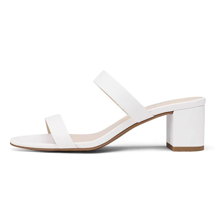 Two Strap Chunky Heel Sandals