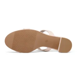 Two Strap Chunky Heel Sandals
