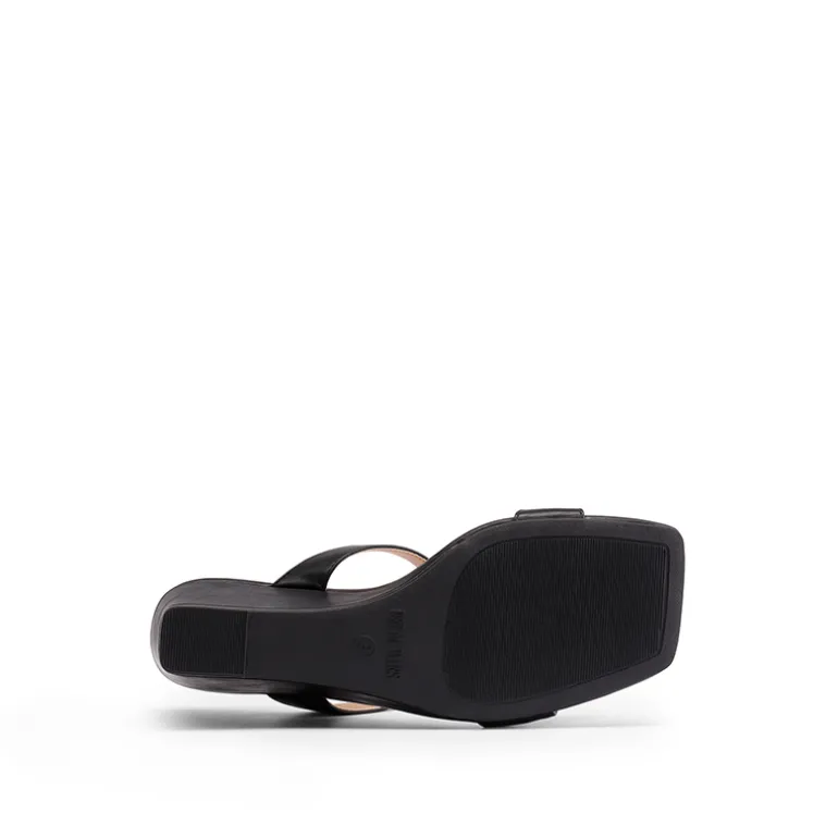 Two Strap Slip-On Wedge Sandals