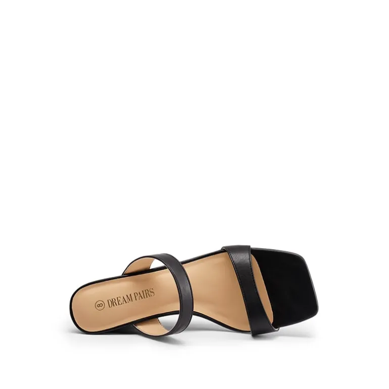 Two Strap Slip-On Wedge Sandals