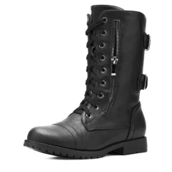 Utilitarian Ankle Mid Calf Combat Boots