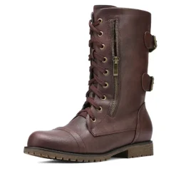 Utilitarian Ankle Mid Calf Combat Boots
