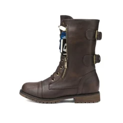 Utilitarian Ankle Mid Calf Combat Boots