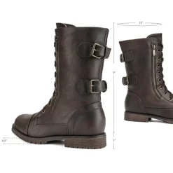 Utilitarian Ankle Mid Calf Combat Boots