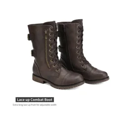 Utilitarian Ankle Mid Calf Combat Boots
