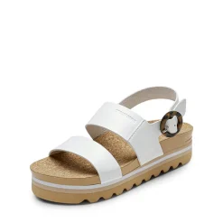 Vegan Leather Arch Support Platform Sandals