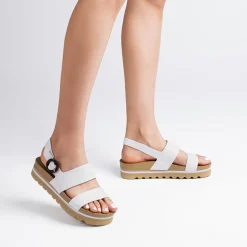 Vegan Leather Arch Support Platform Sandals