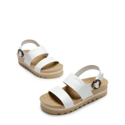 Vegan Leather Arch Support Platform Sandals