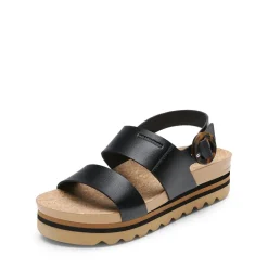 Vegan Leather Arch Support Platform Sandals