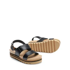 Vegan Leather Arch Support Platform Sandals
