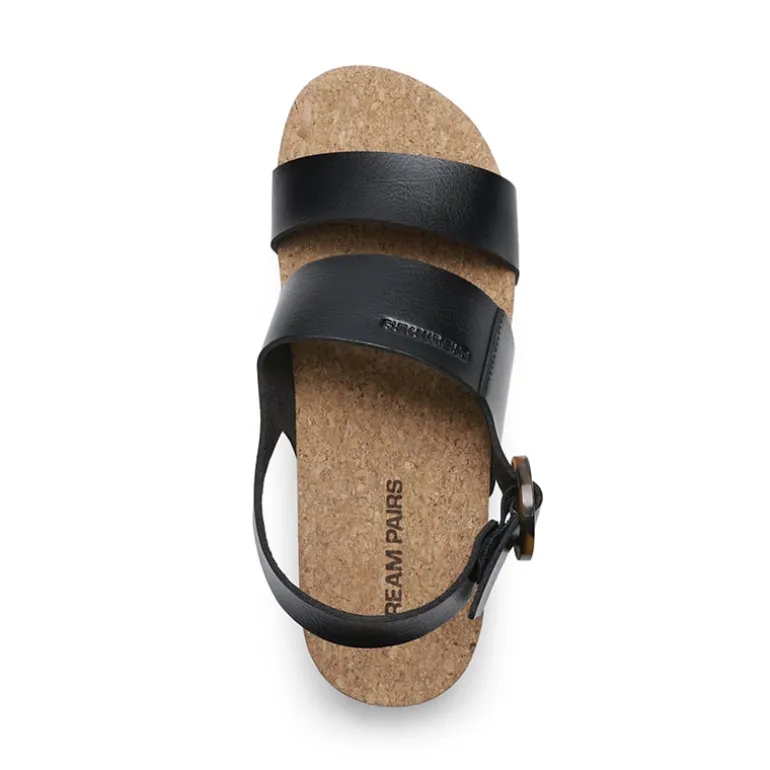 Vegan Leather Arch Support Platform Sandals