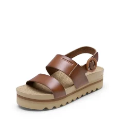 Vegan Leather Arch Support Platform Sandals