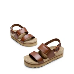 Vegan Leather Arch Support Platform Sandals