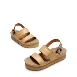 Vegan Leather Arch Support Platform Sandals